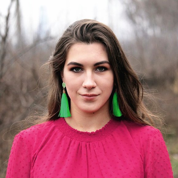 Green Bohemian Tassel Earrings - Picture 3 of 3